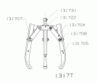 EXTRACTOR FORZA SERIE 1300T0 MECÁNICO DE 3 PATAS